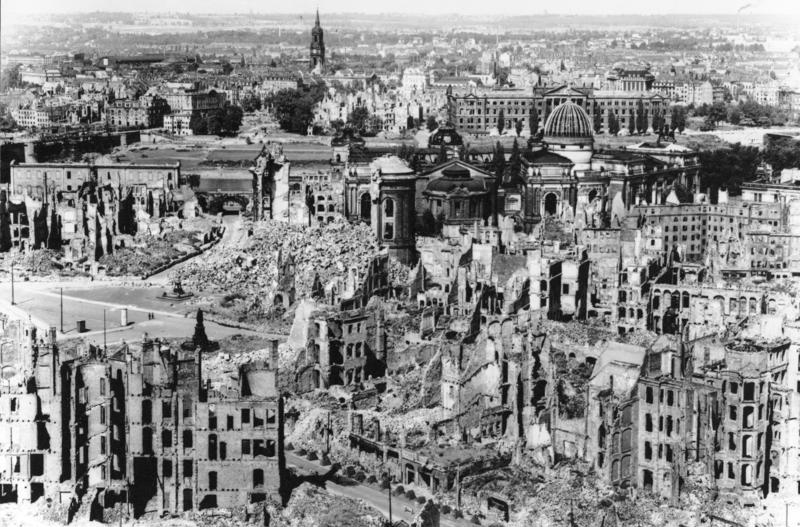 Bombing of Dresden, 1945 — historical photograph